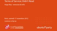 12.10 - Term of service; Didn’t read par Hugo Roy by Ubuntu Party - Paris
